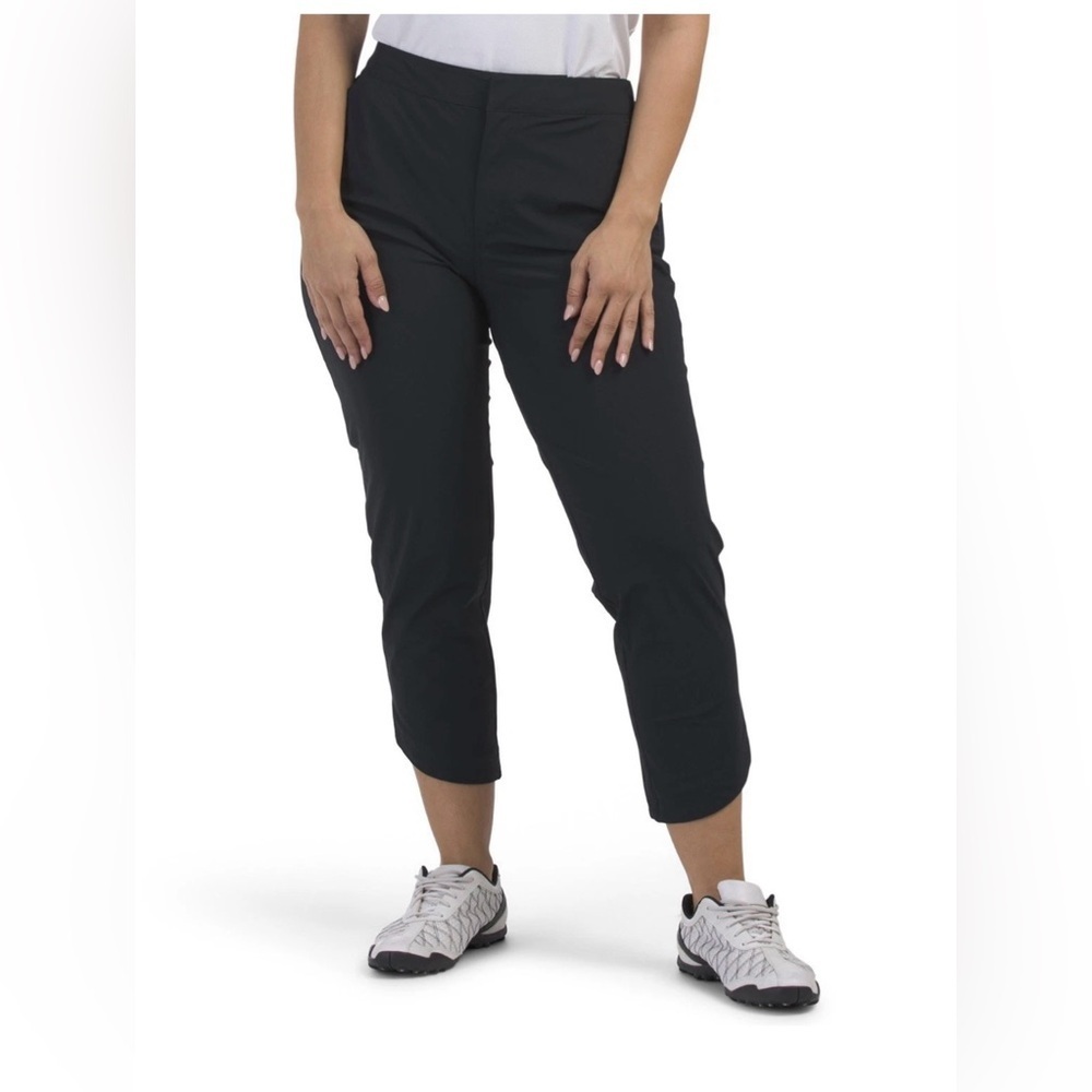 Tommy Bahama Womens Golf Pants Tulip Cuffs Black Pockets Stretch Size S NWT